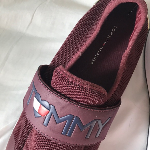Tommy Hilfiger Maroon Slip-On Sneakers - Picture 4 of 6